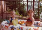 Karen &#38; Cheryl in pool 1980